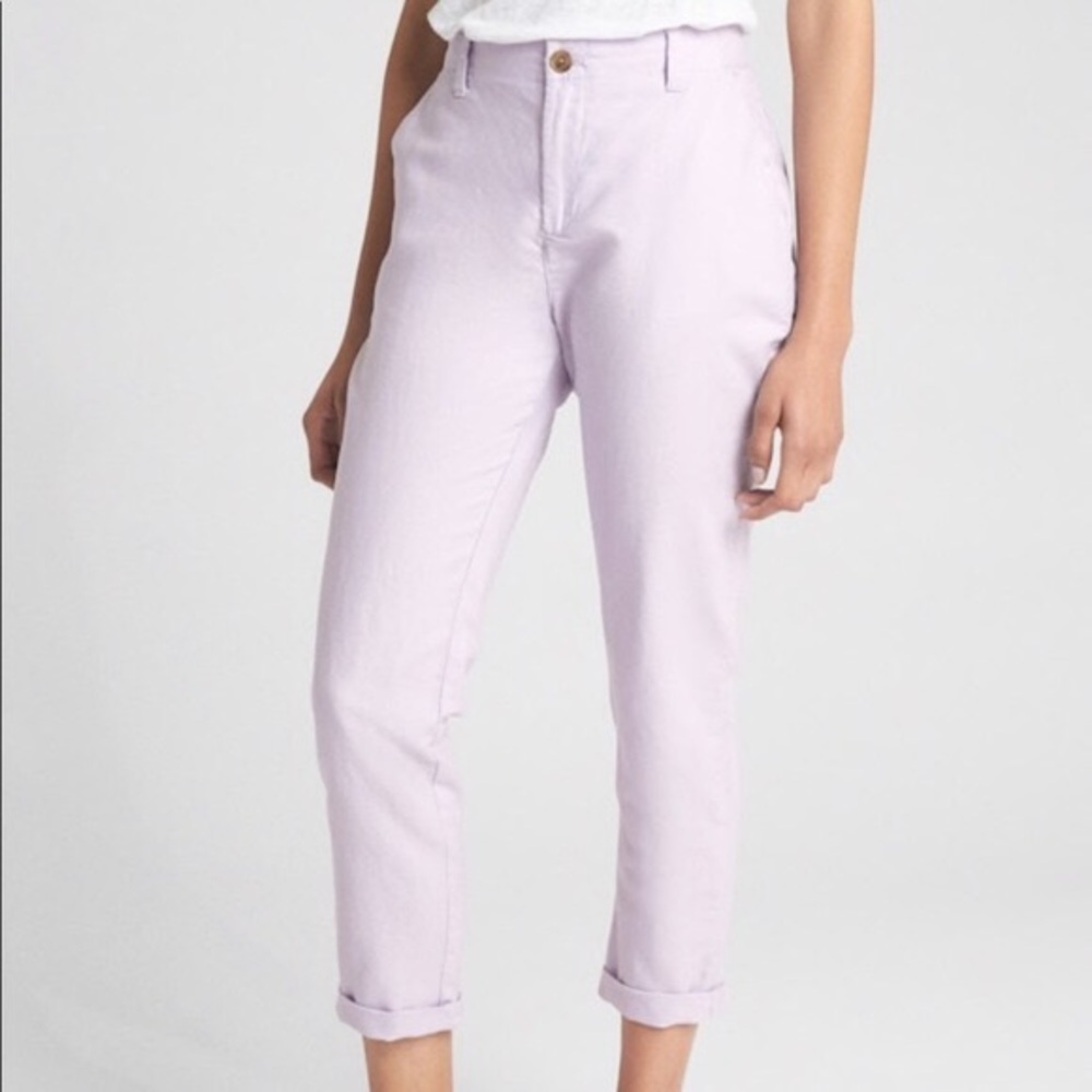 NWT Gap Girlfriend Chino Pants lavender Size 4
